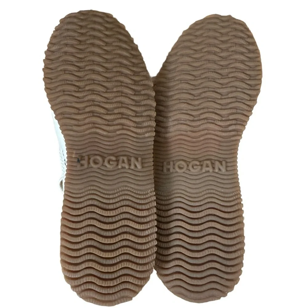 Hogan by TOD'S Scarpa H. Easy Donna Khaki Canvas Sneakers Shoes US 6.5 - Picture 10 of 10